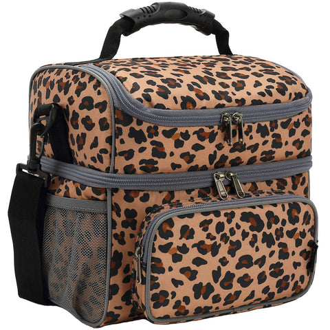 FlowFly leopard top compartment for organized snacks on the go
