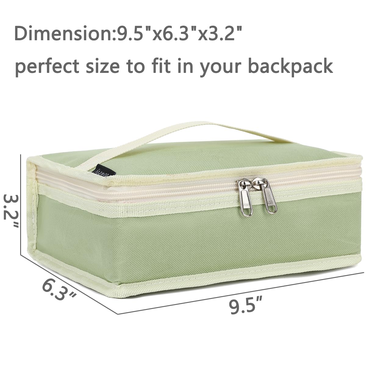 FlowFly lunch bag interior with foam padding for content protection.