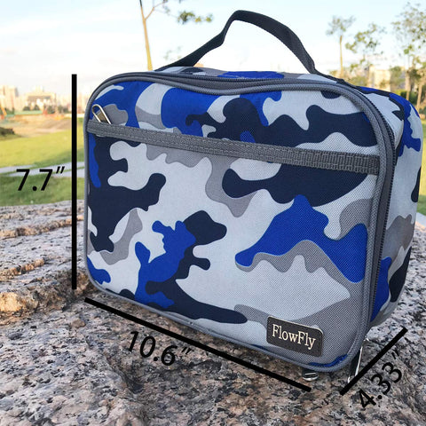 FlowFly lunch bag interior with mesh pocket for napkins and utensils neatly.