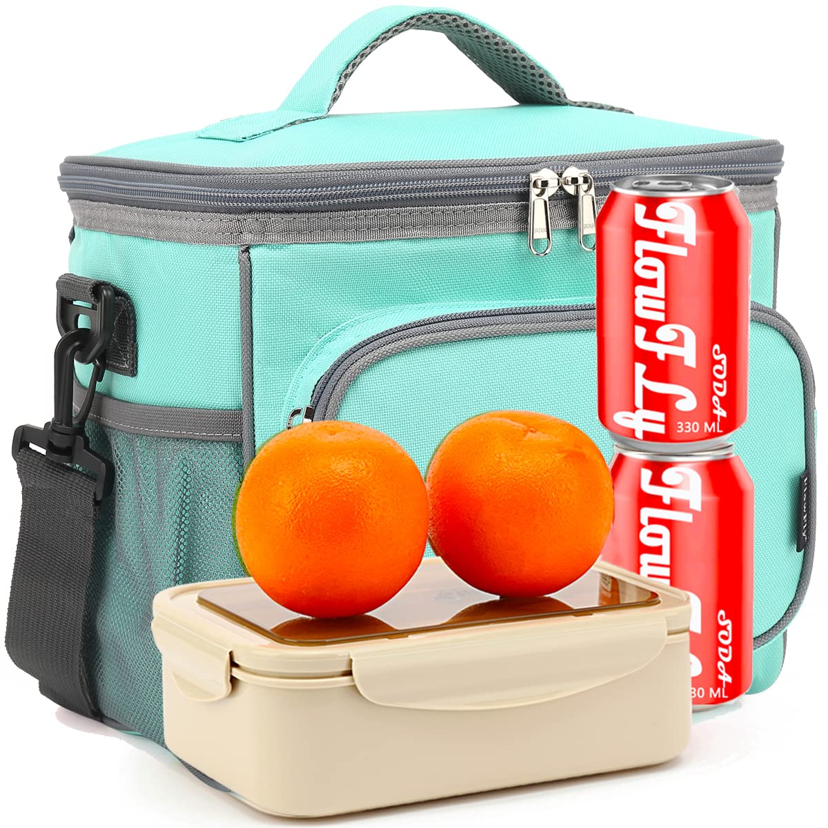 FlowFly Jade bag filled with meals showing spacious interior