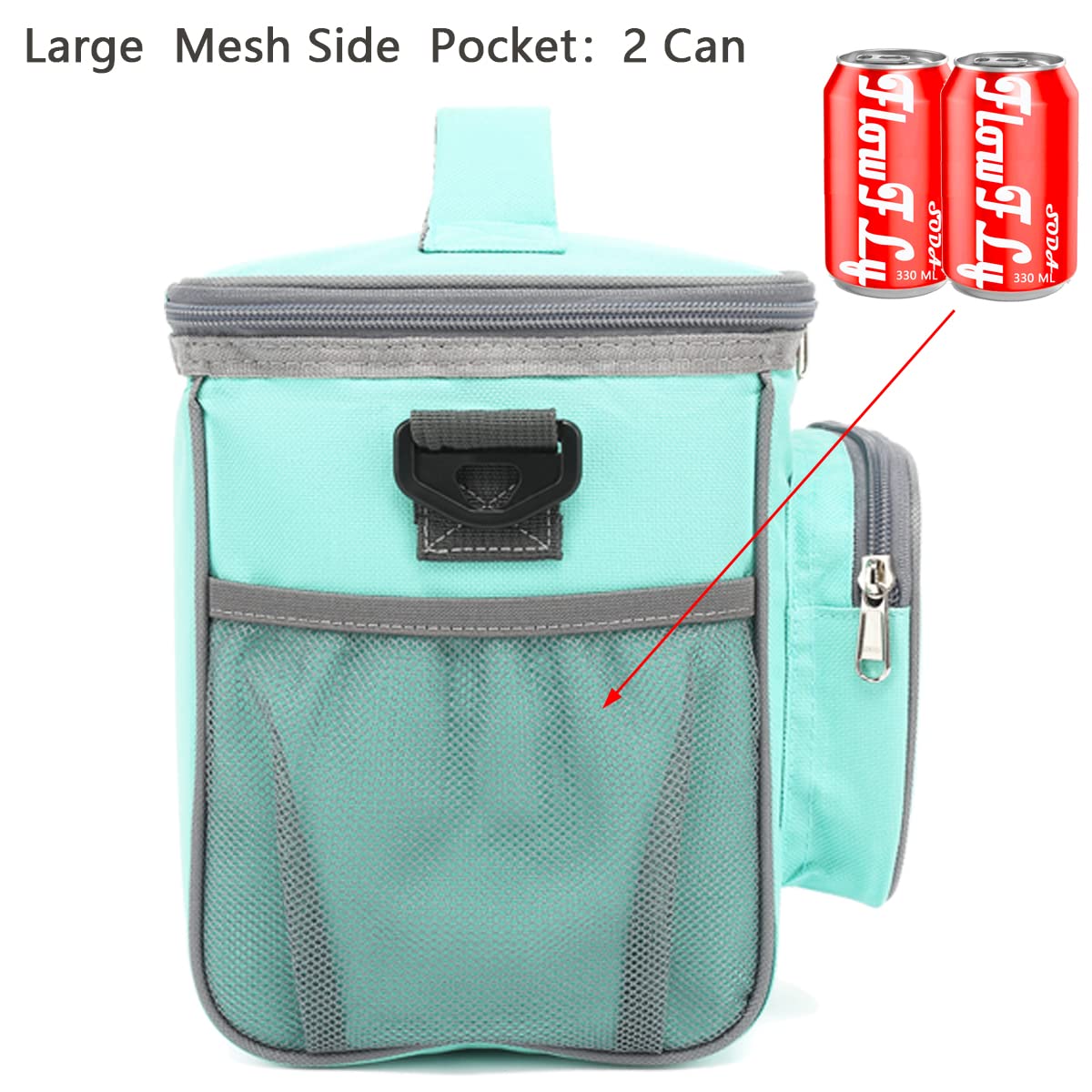 FlowFly Jade bag interior PEVA lining keeps meals fresh
