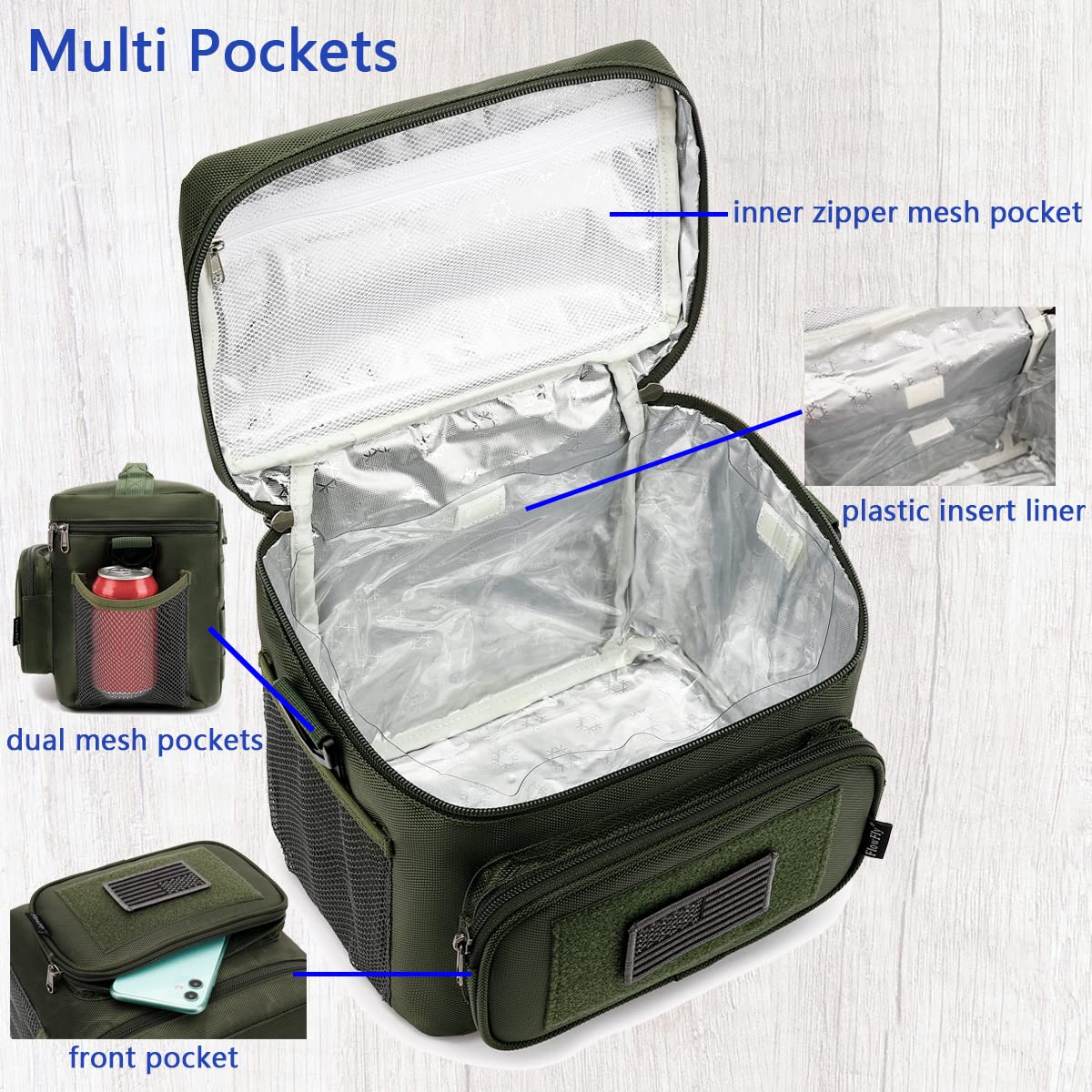 FlowFly leakproof liner eases cleaning after meals.