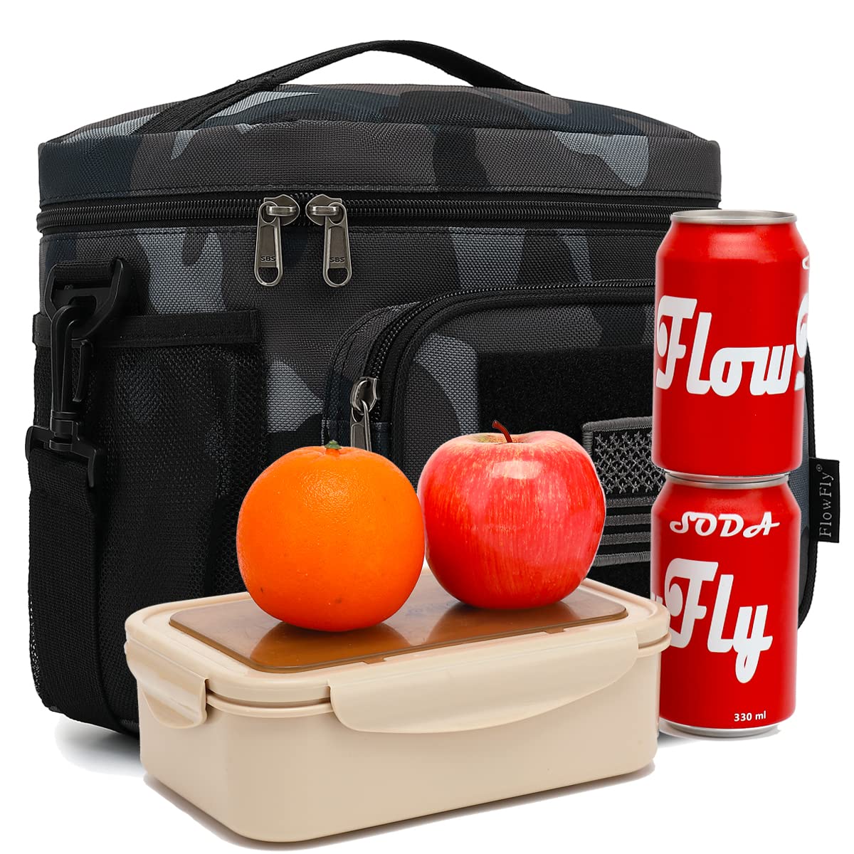 FlowFly lunch bag military-style design suited for rugged use.