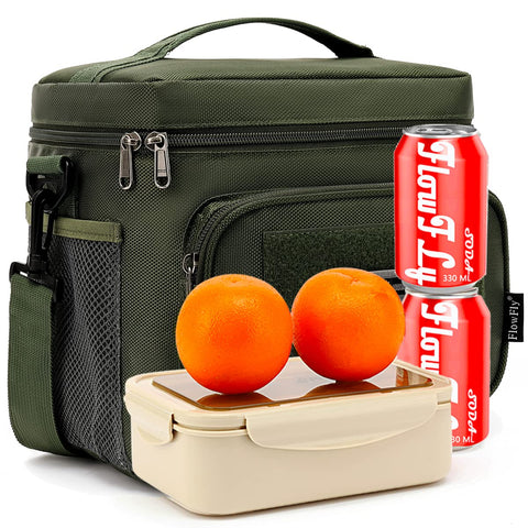 FlowFly internal compartments help organize lunches, drinks, and snacks.