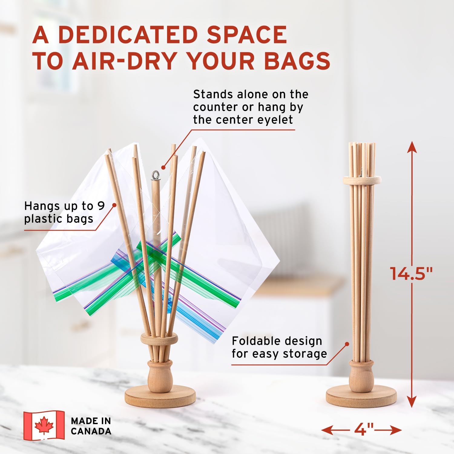 FloWorks Design bottle dryer air dries baby bottles with balance.