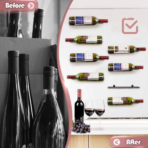 FLstudio kitchen bar wine storage solution with a clean wall display