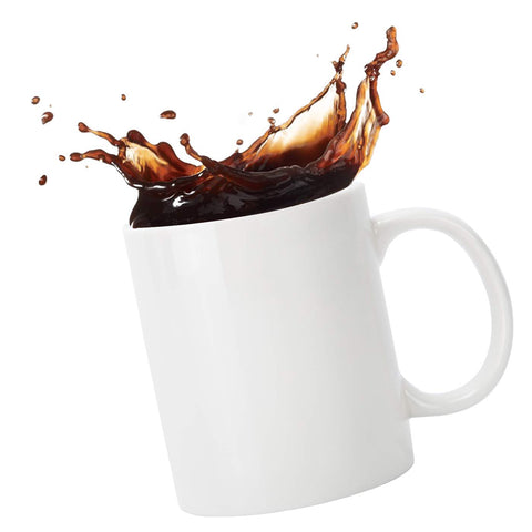 FLY SPRAY poisoned mug top view reveals compact 12 oz capacity and clean lines