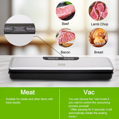 Flyfox vacuum-sealer in action sealing a bag to lock freshness.
