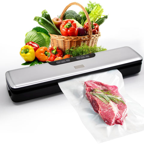 Flyfox vacuum-sealer machine front view, highlighting compact kitchen design for small spaces.