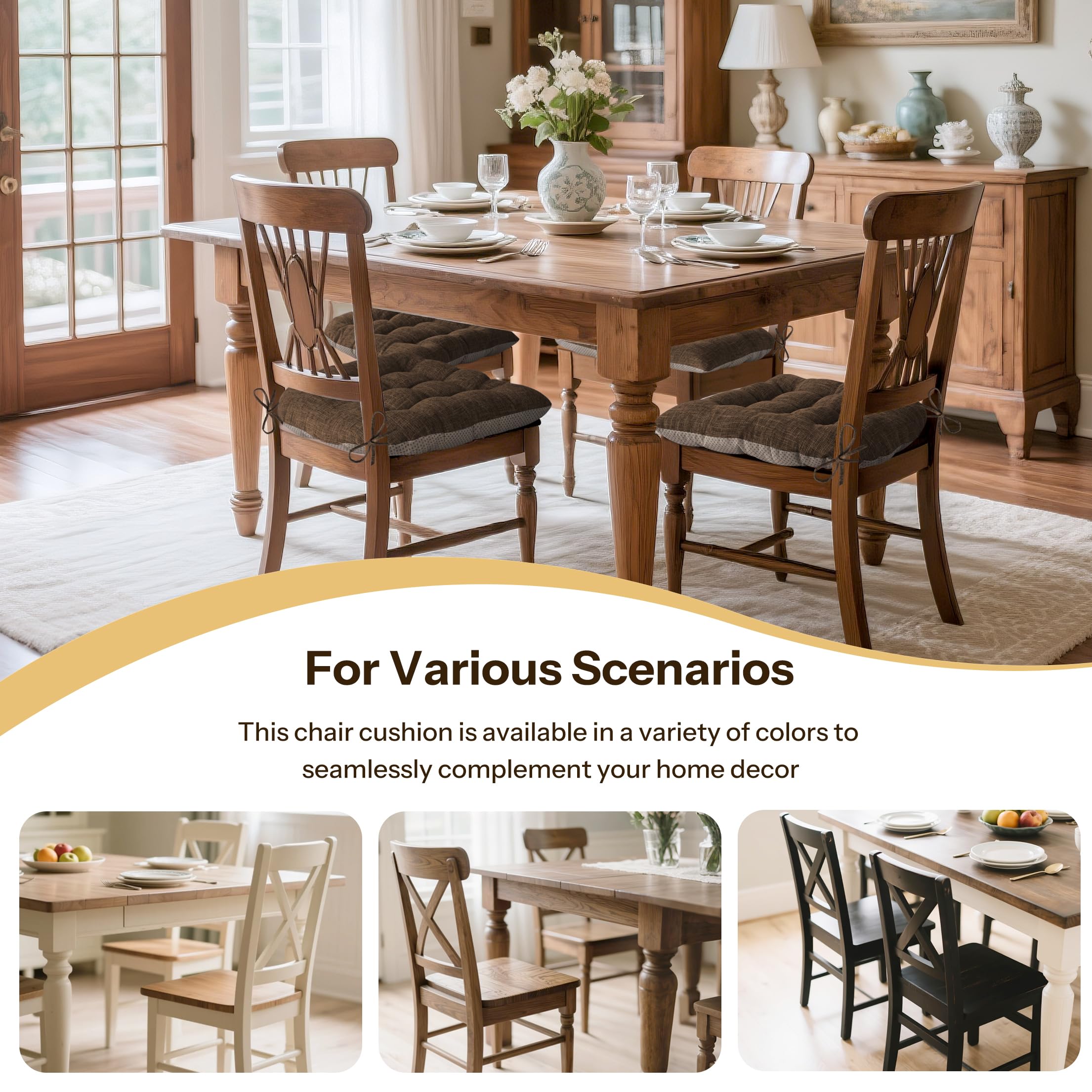 FlyGulls non-slip silicone bottom keeps cushions in place during meals