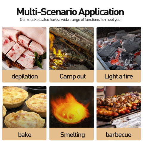 Flying APSARAS torch continuous flame delivering steady heat for desserts.