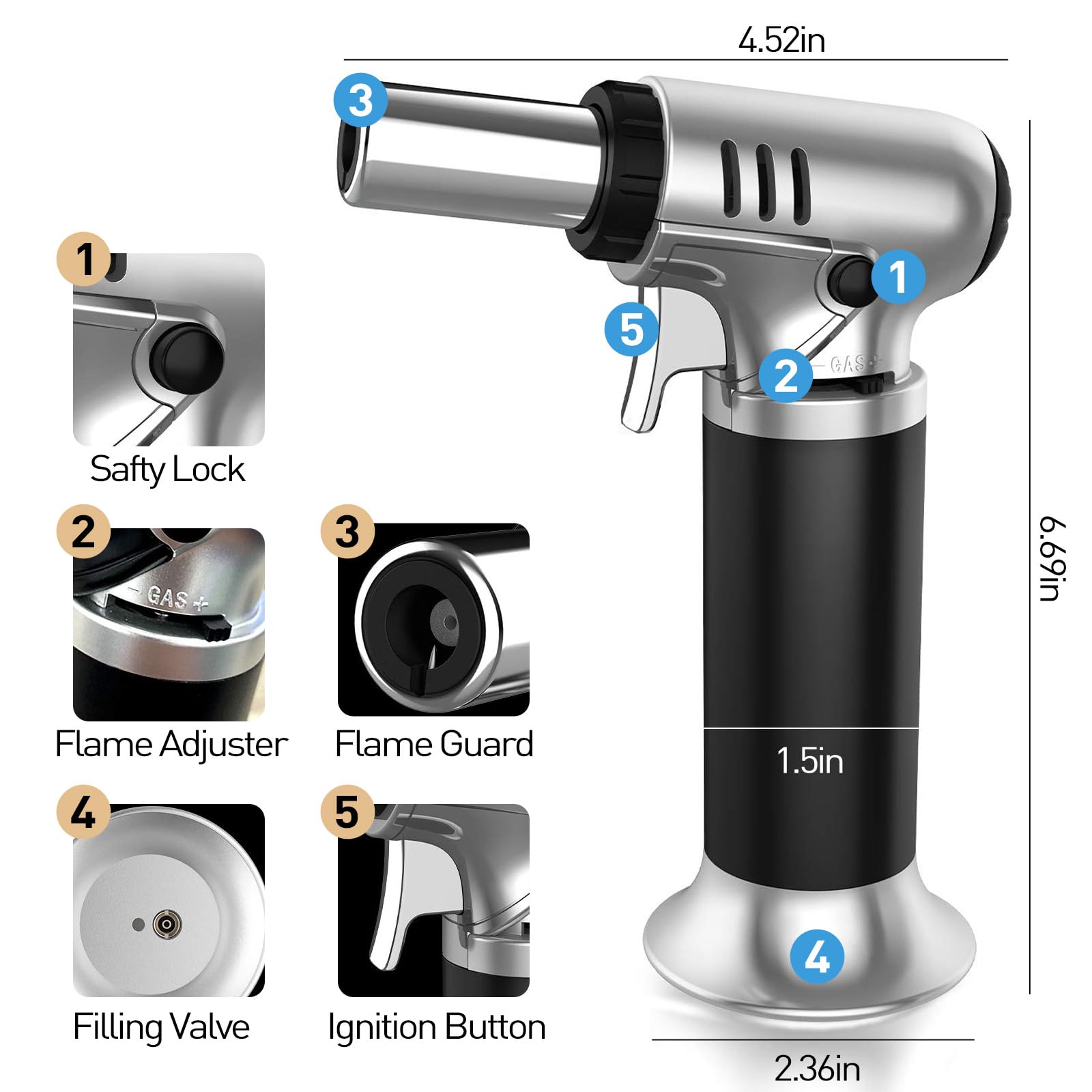 Flying APSARAS torch one-hand ignition for quick lighting while cooking.