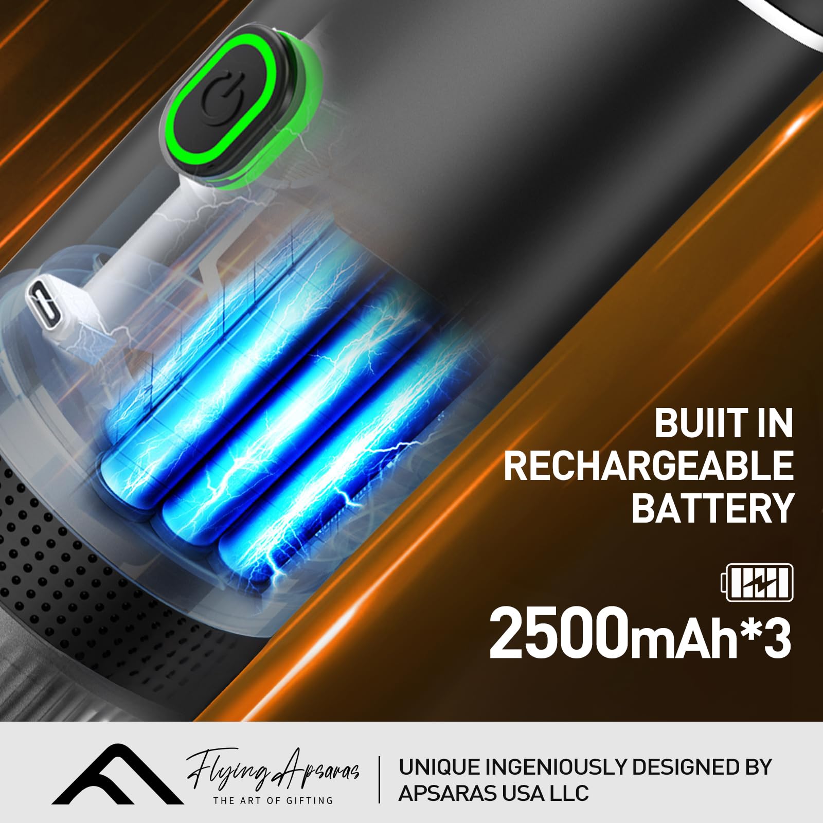 FLYING APSARAS 7500mAh battery supports multiple cups per charge