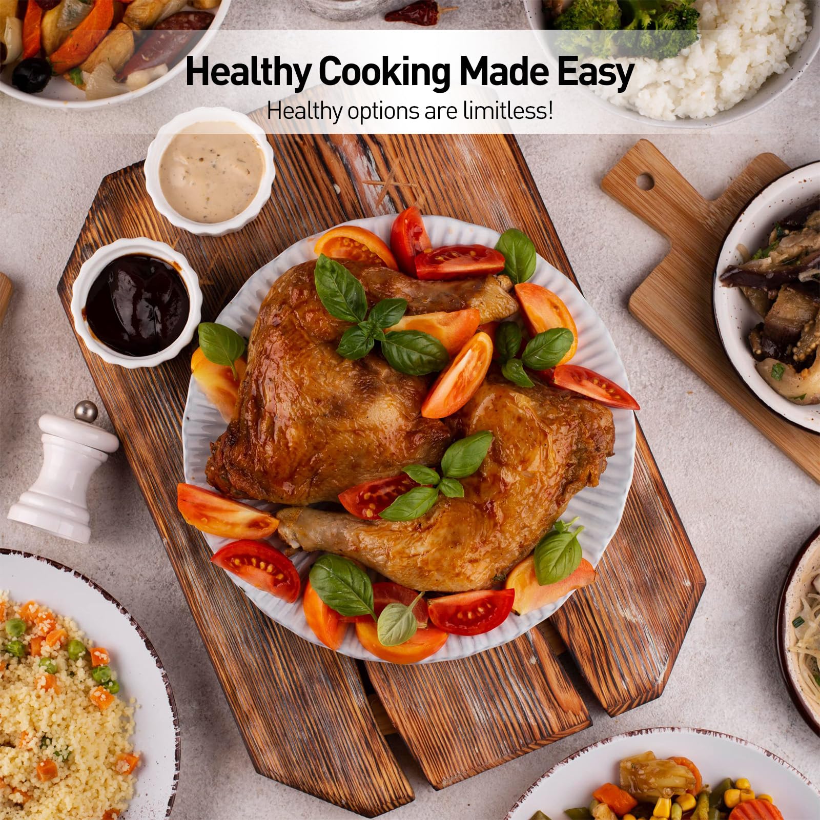 FLYING APSARAS convection fan support for fast, even cooking