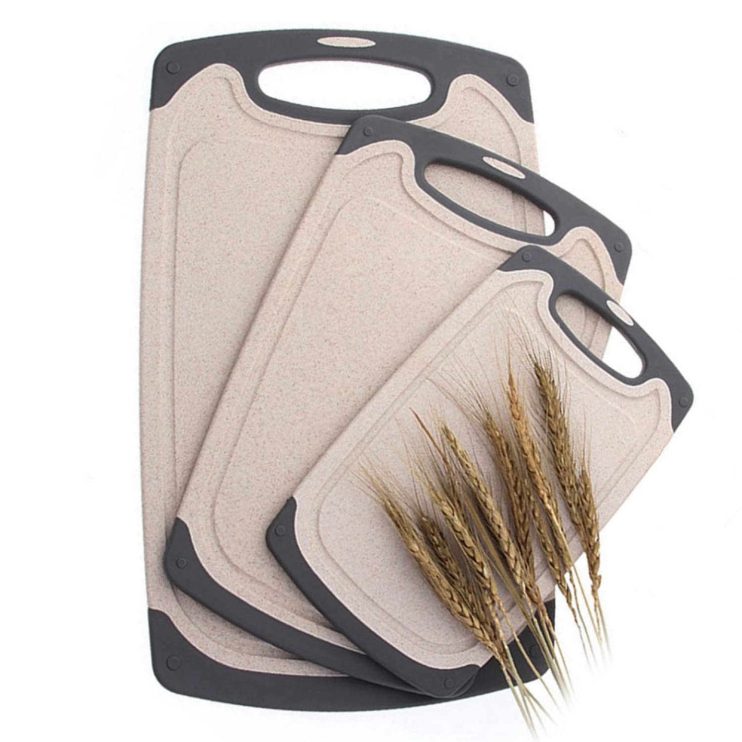 FlyingsSea cutting board set, large top view, ideal for large chopping tasks.