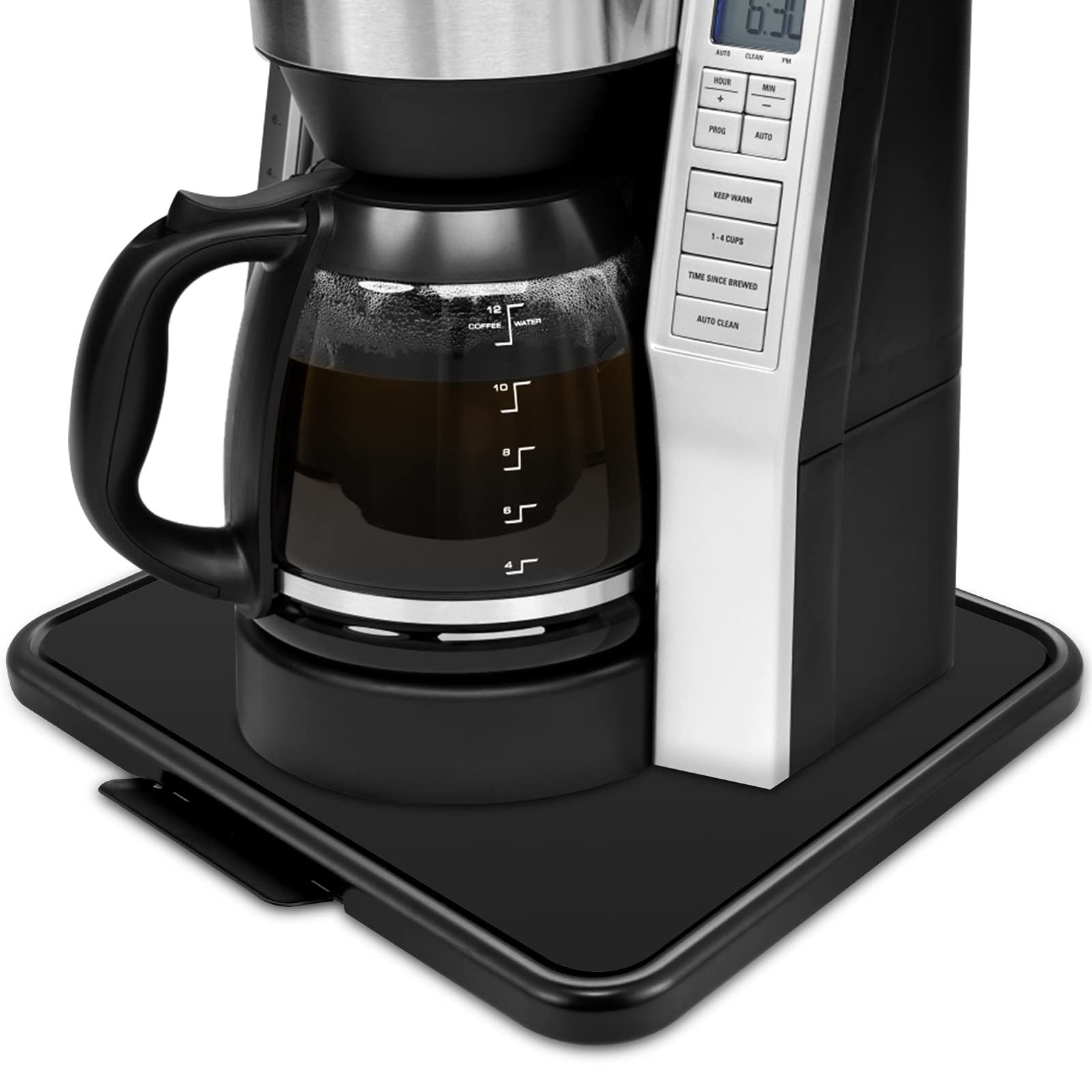 Flyisland Kitchen Caddy non-slip pad keeps appliances steady during use.