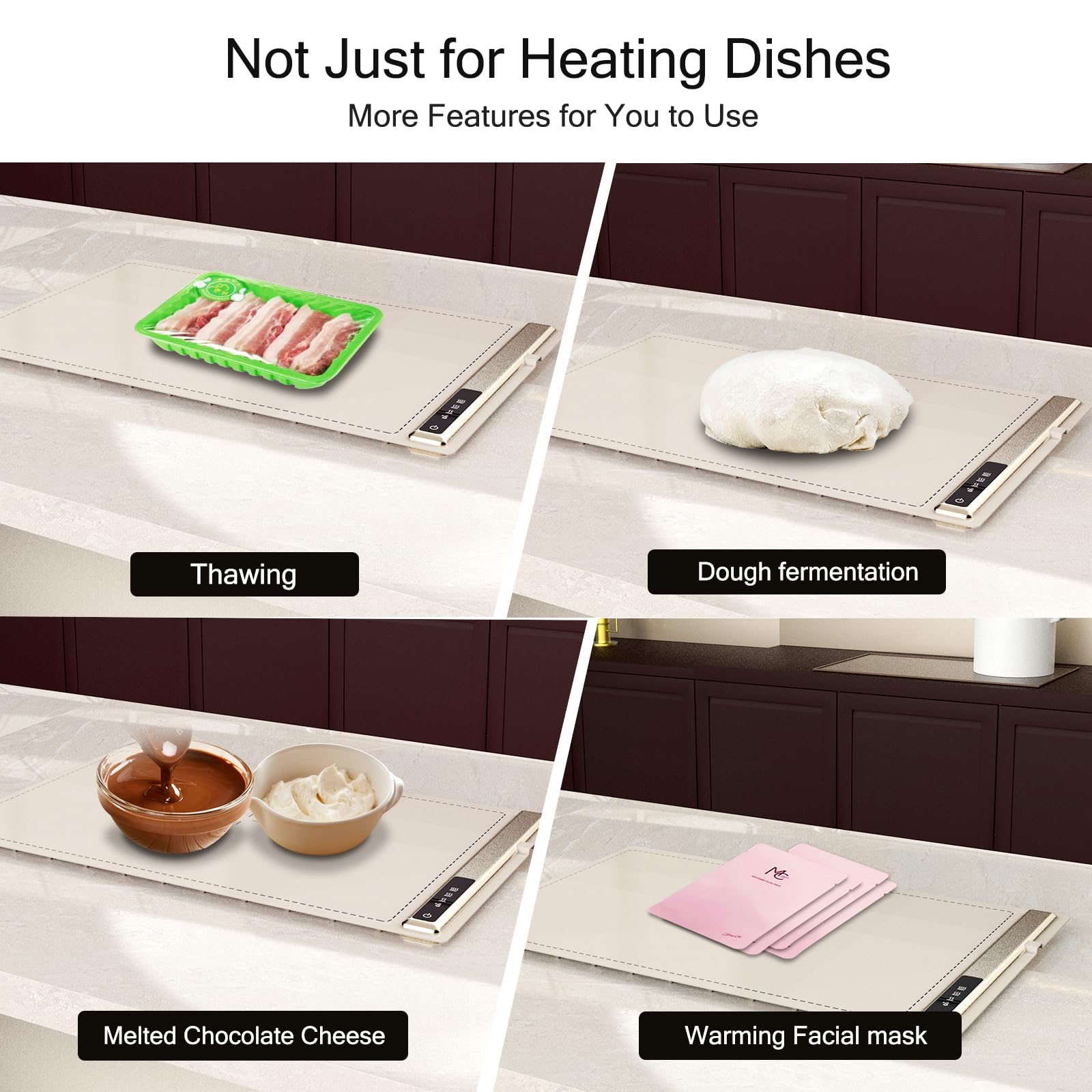 Flylipu warming tray quickly defrosts and melts chocolate with steady heat.