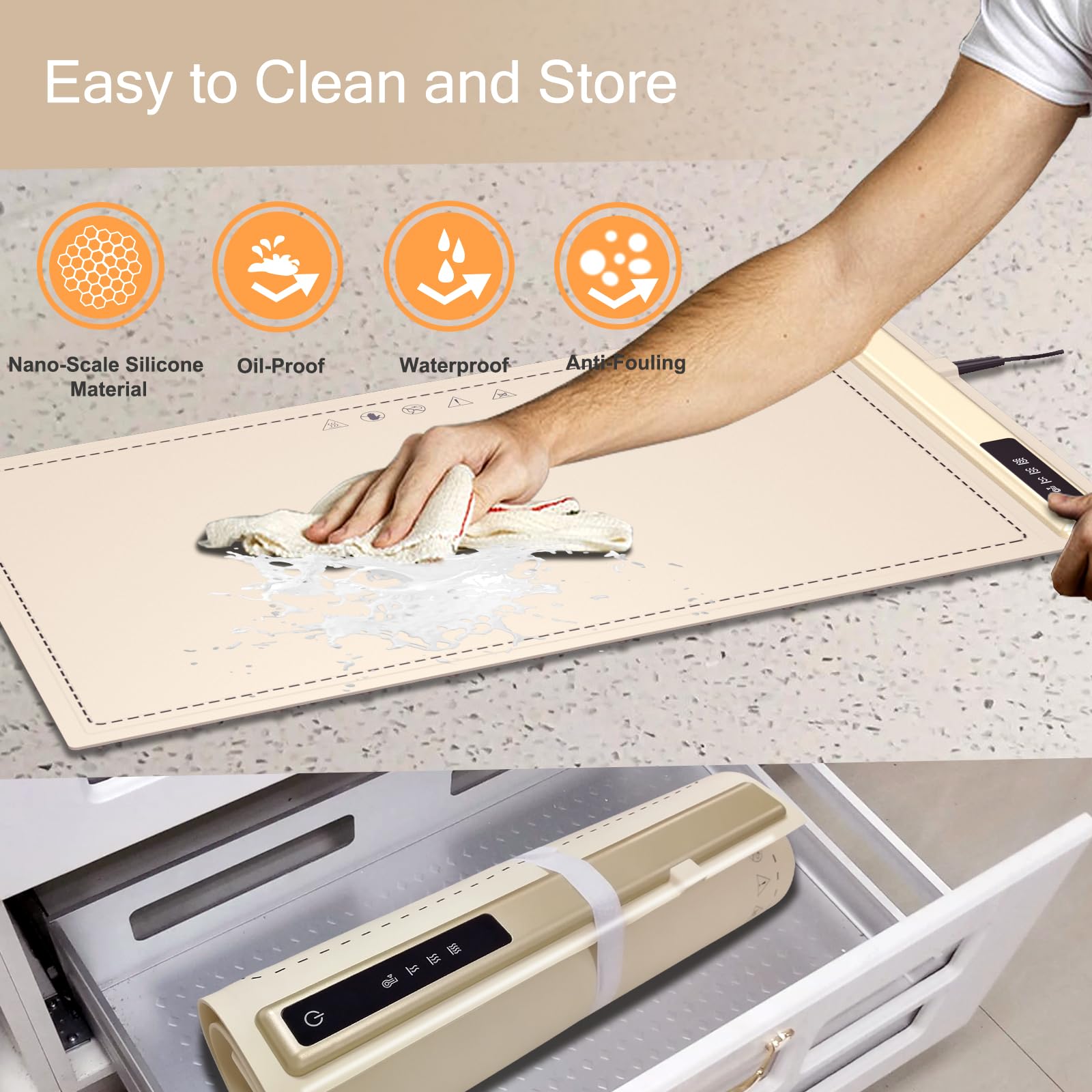 Flylipu foldable silicone warmer stored compactly for on-the-go meals.