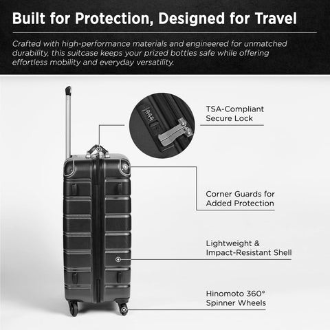 FlyWithWine interior removable foam insert protects bottles during transit.