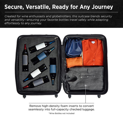 FlyWithWine TSA-approved lock keeps contents safe during check-in.