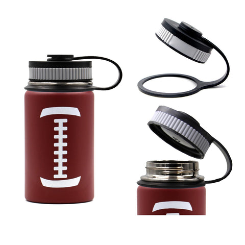 Close-up of insulated double-wall helps keep drinks cold or hot during workouts.