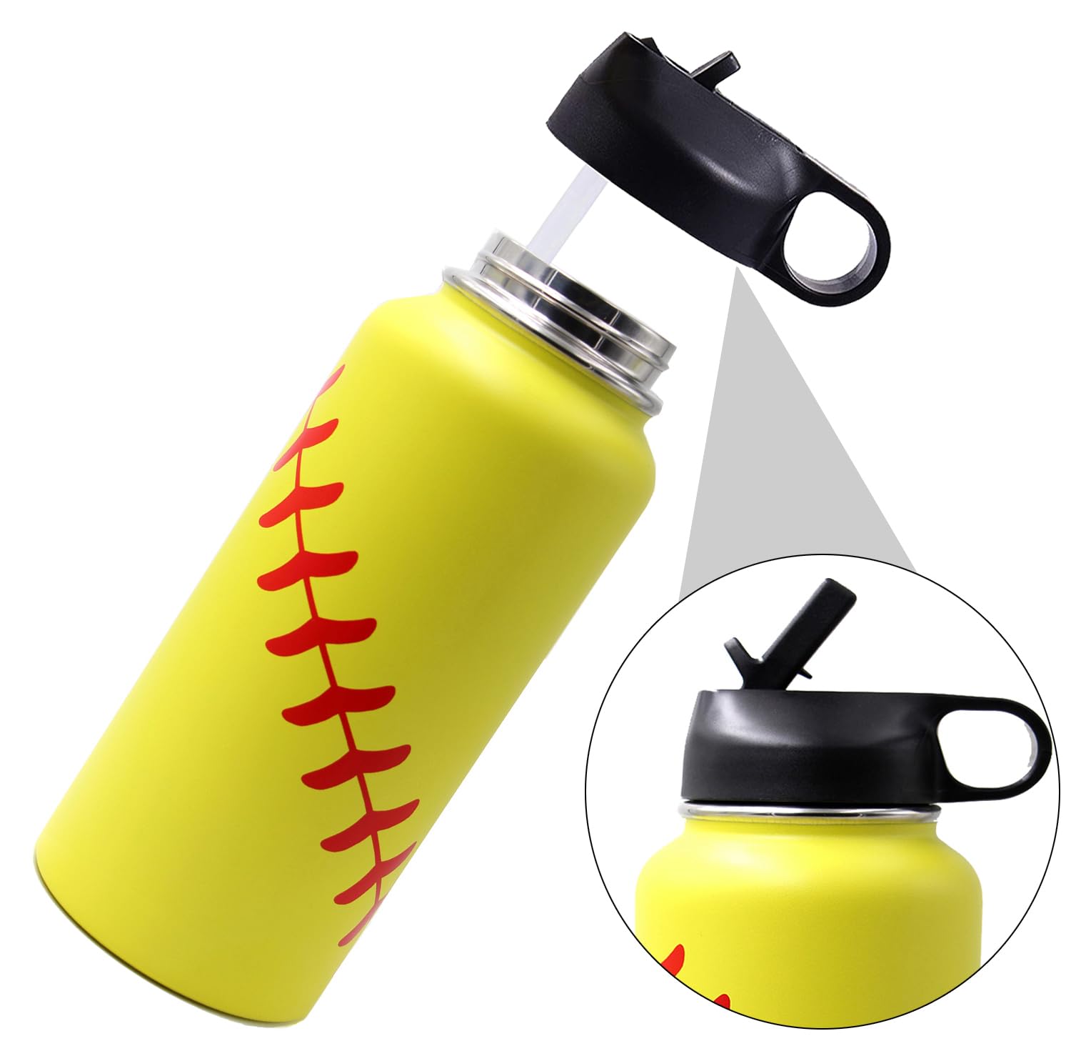 FMYWZS 32 oz vacuum-insulated bottle keeps beverages cold for hours
