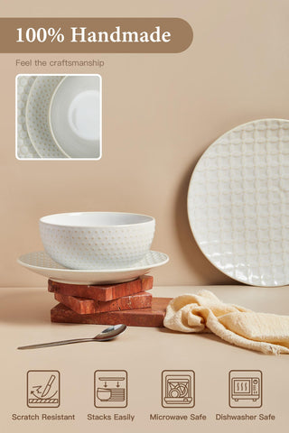 FOBENTA embossed finish—adds artisanal texture for a refined table setting.