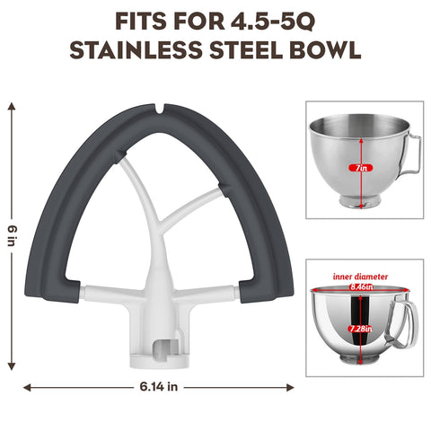 FOCOllK KitchenAid attachments kit combines shield and beater for efficient prep.