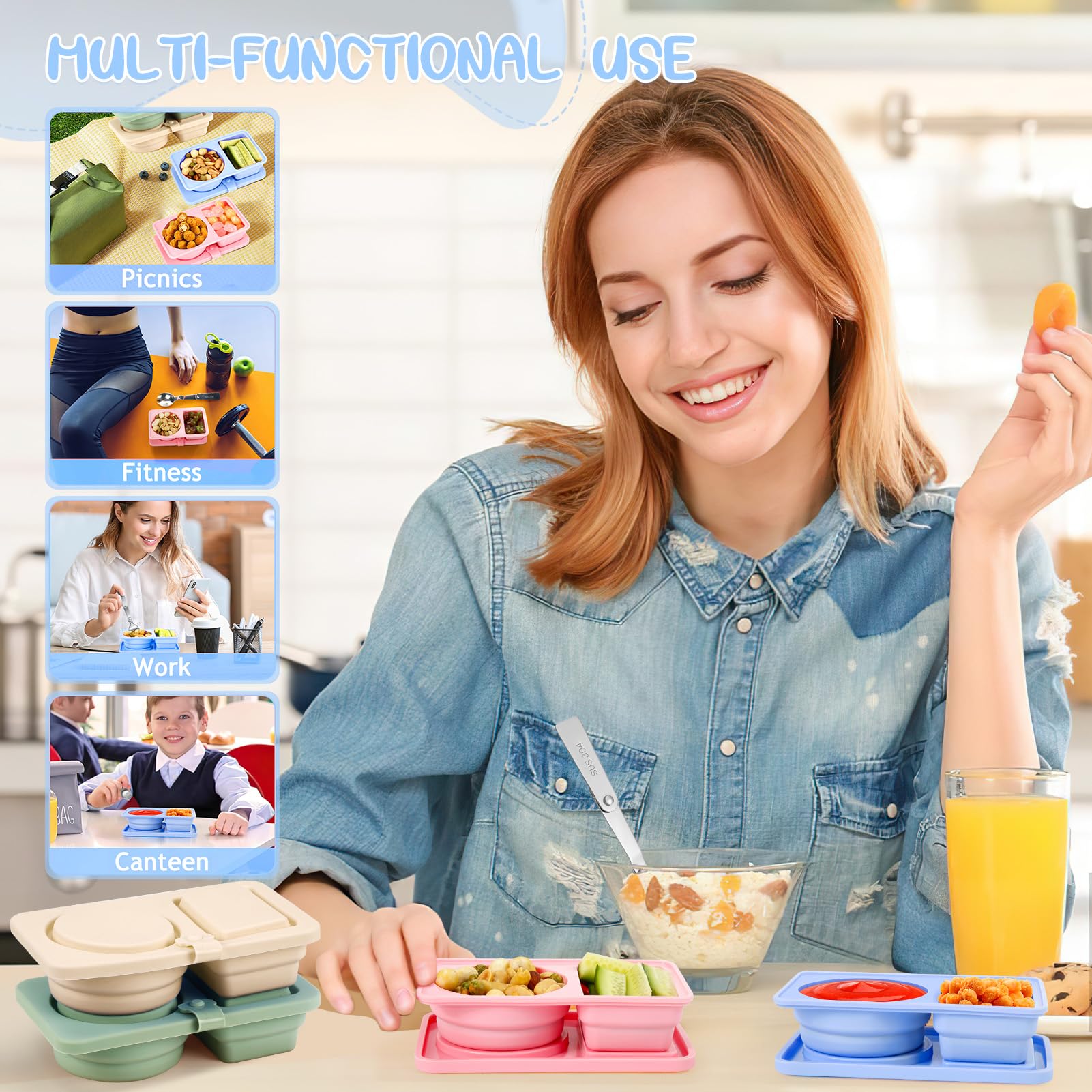 foergenova compact snack box is perfect for lunch, school, and picnics.
