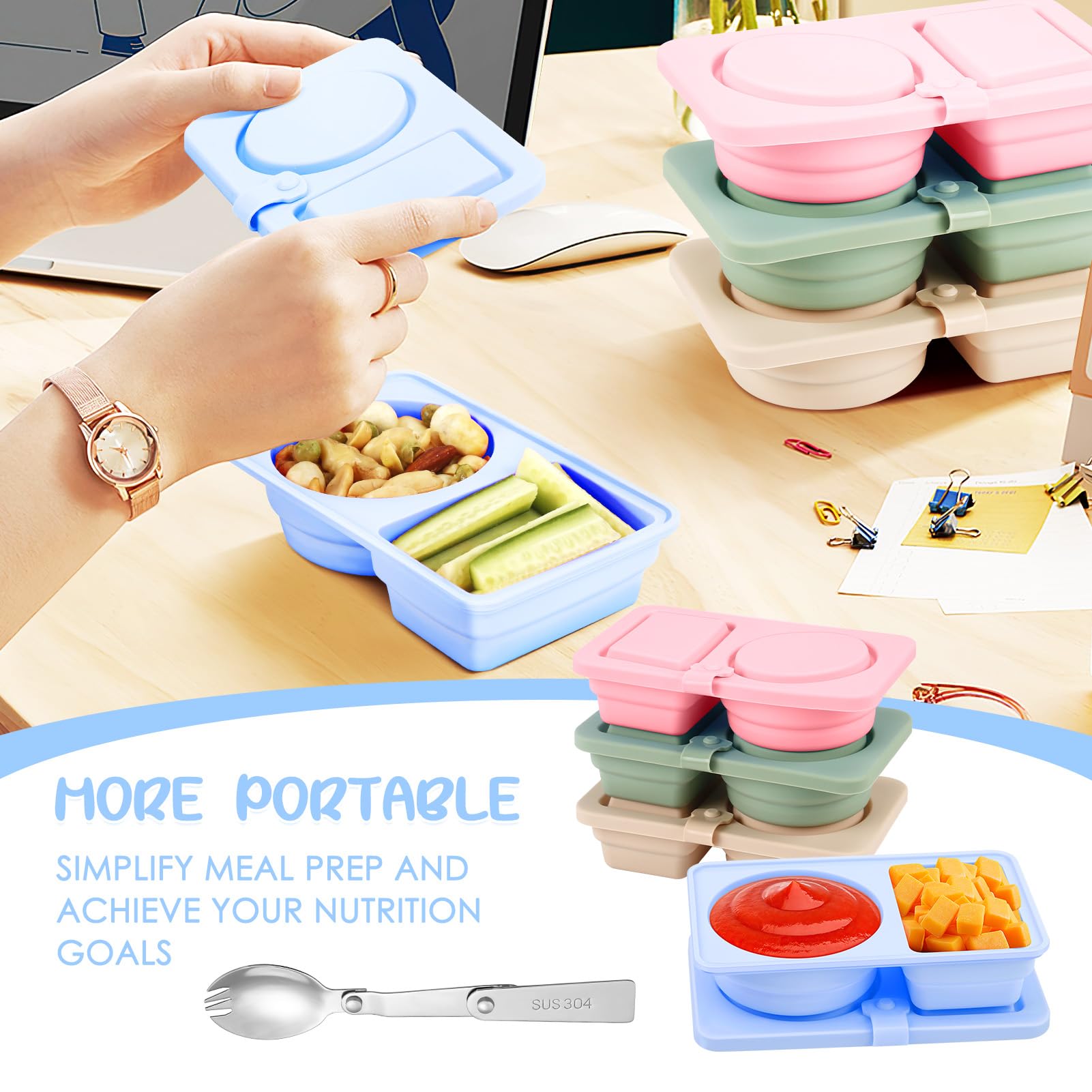 foergenova travel-ready snack containers simplify portion control on the go.