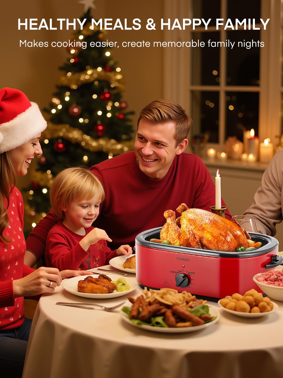 FOHERE removable enamel pan and rack simplify serving and cleanup