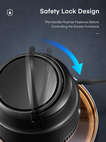 FOHERE air fryer lid is easy to wipe clean after cooking.