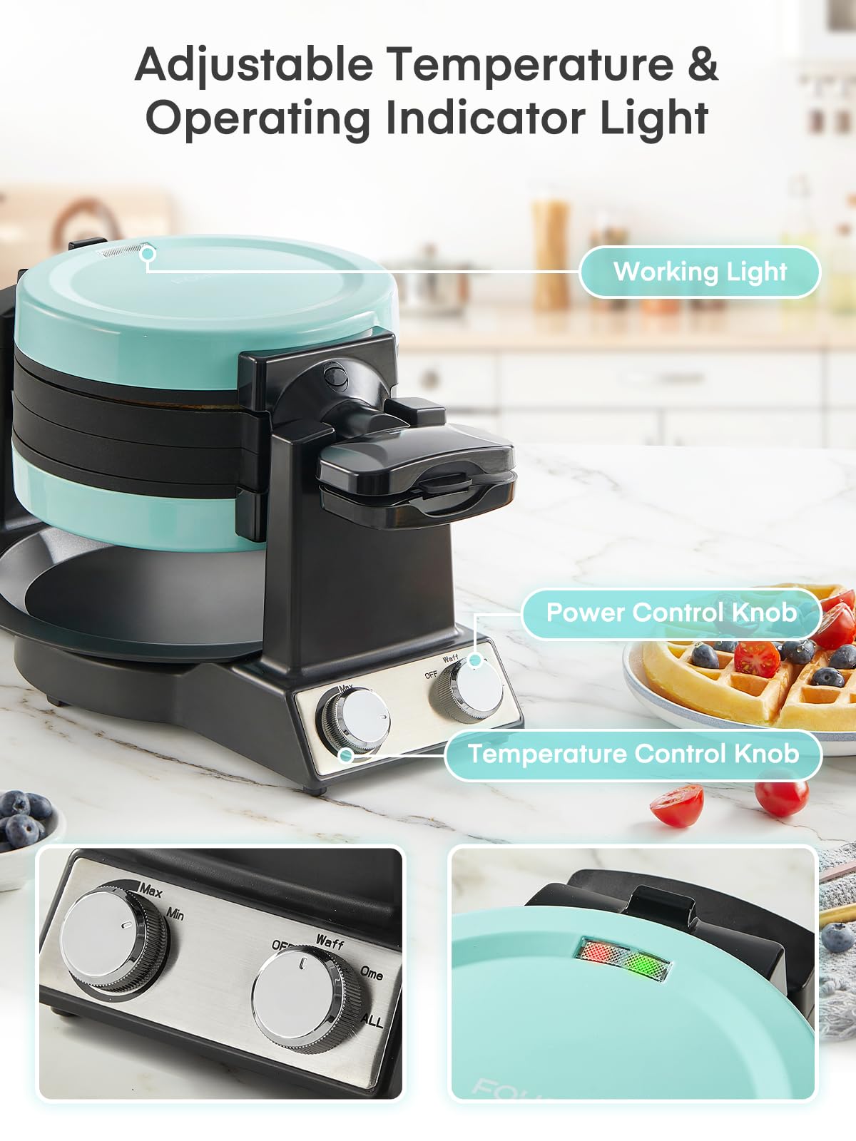 FOHERE cool-touch handles provide safe, comfortable flipping.