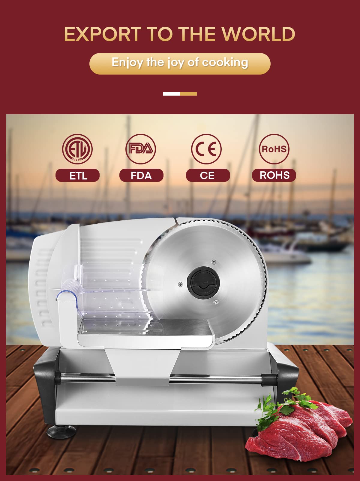 FOHERE die-cast aluminum body offers durability and easy cleaning.