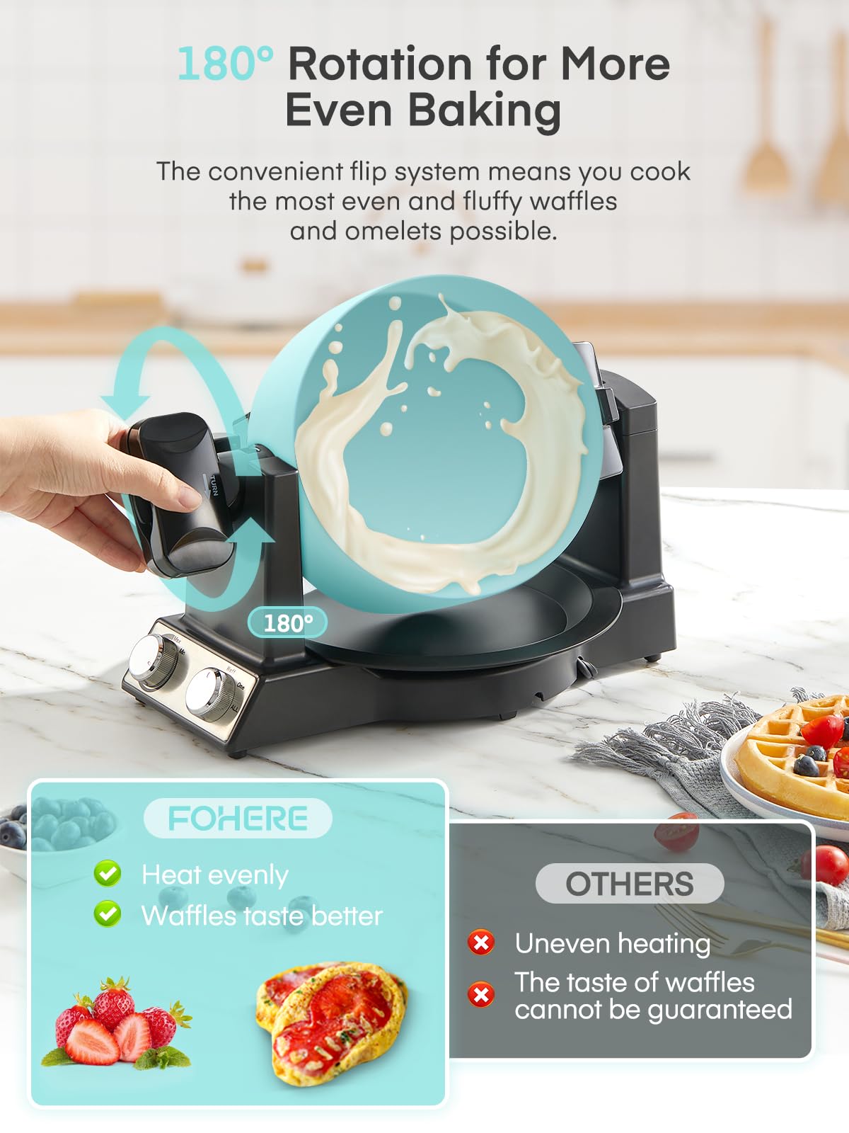 FOHERE nonstick pans for easy food release and quick cleanup.