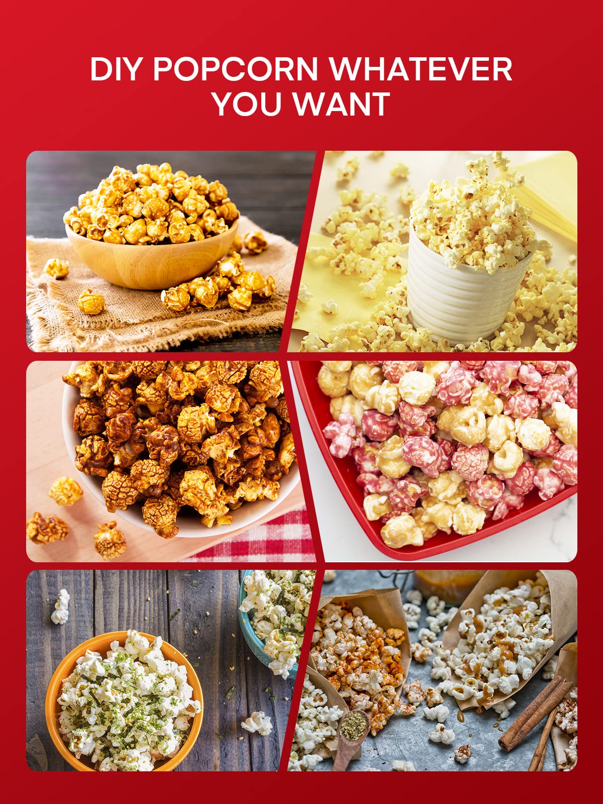 FOHERE vents promote cooling and crisp texture in hot popcorn