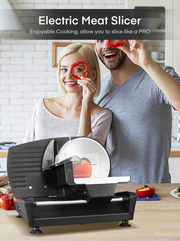 FOHERE precision-slicing at home for meat, cheese, bread, and vegetables.