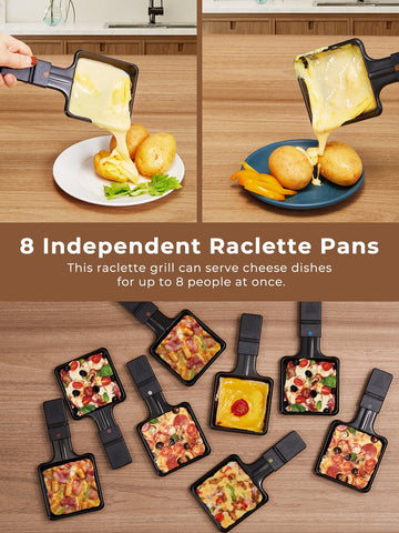 FOHERE spatulas eight; wooden handles for easy cheese melting.