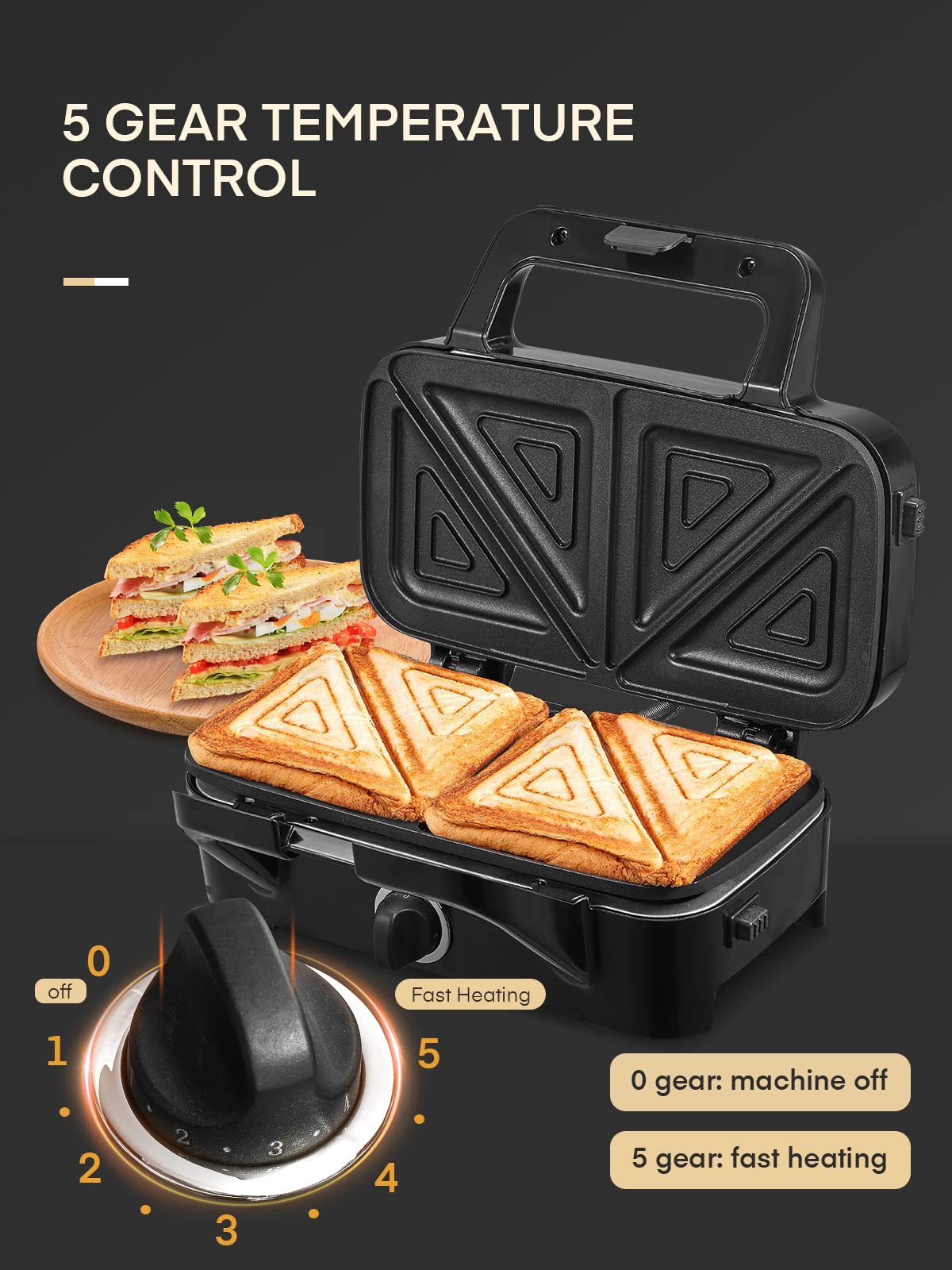 FOHERE heat-resistant handles and non-slip feet for safe operation.