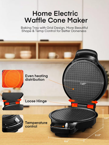 FOHERE cone roller helps shape perfect cones with steady guidance.