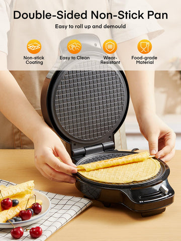 FOHERE nonstick plates ensure easy release and quick cleanup on both sides.