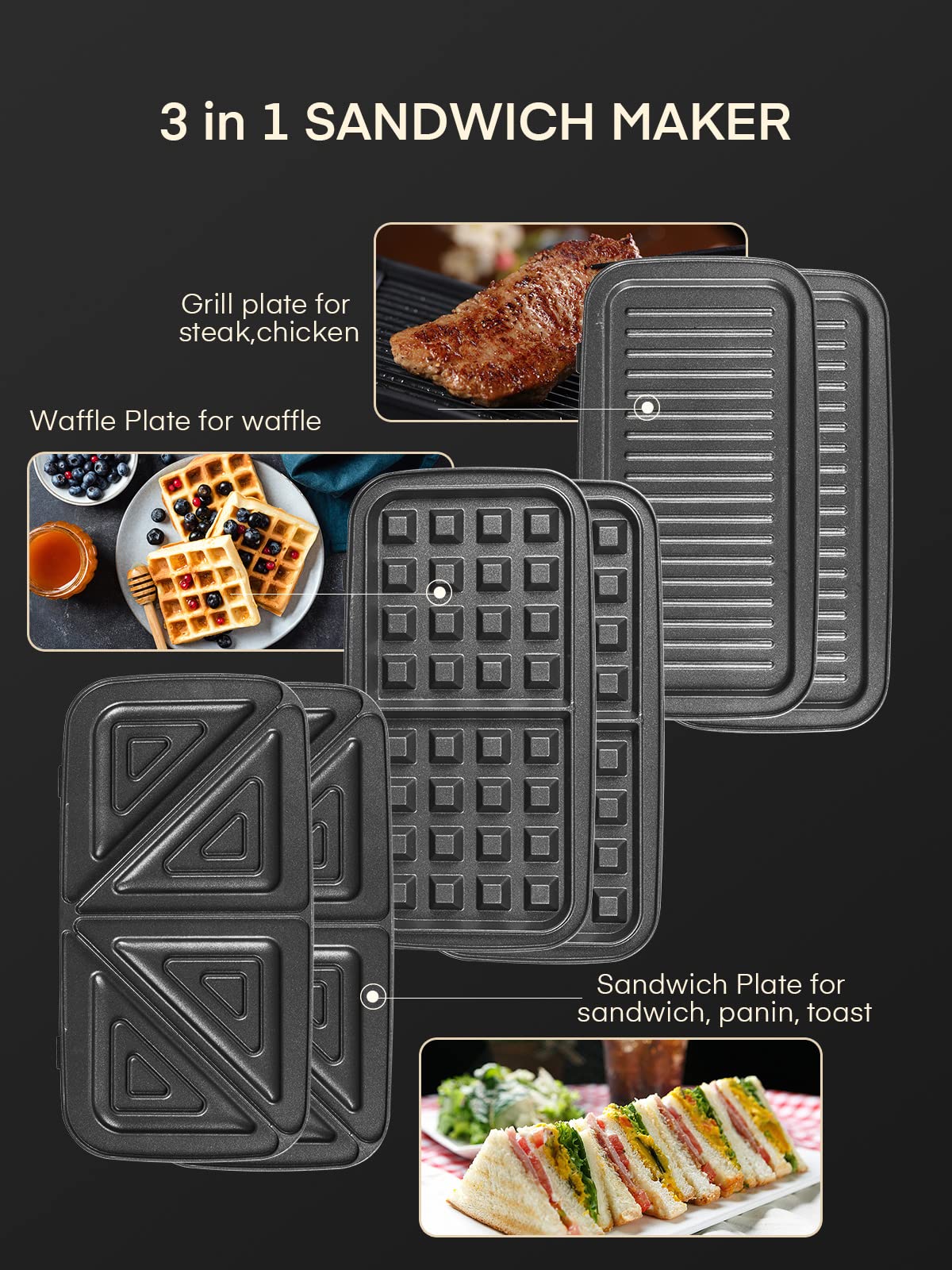 FOHERE waffle plate in action delivering light, crisp waffles.