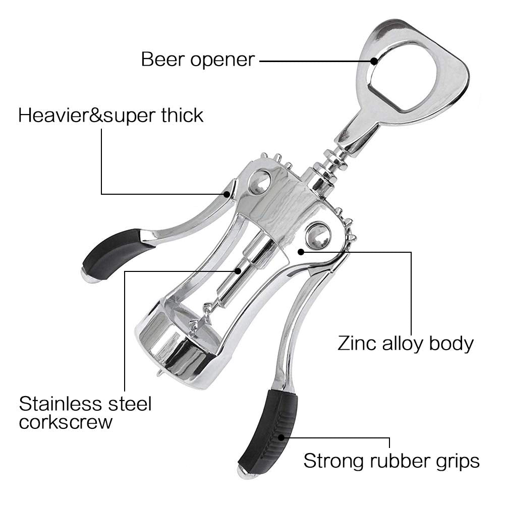 Foho luxury corkscrew metal body details enable durable, comfortable grip.