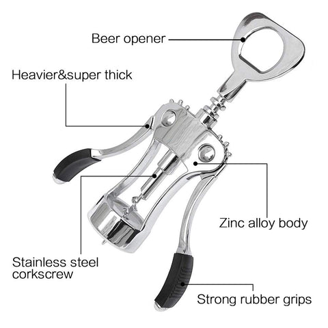 Foho luxury corkscrew metal body details enable durable, comfortable grip.