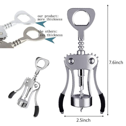 Foho chrome stopper close-up demonstrates seal to preserve open wine.