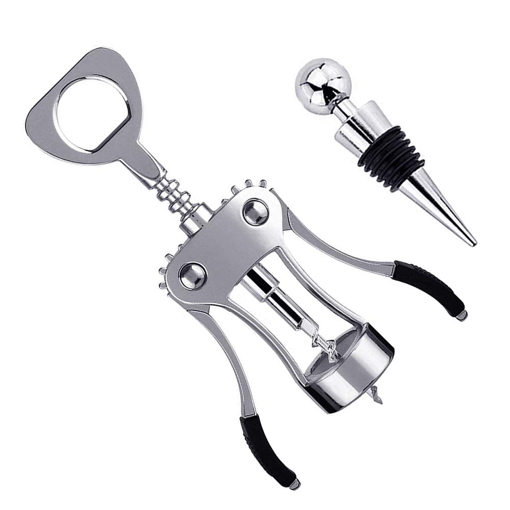 Foho wing corkscrew close-up showing premium metal build for smooth cork removal.