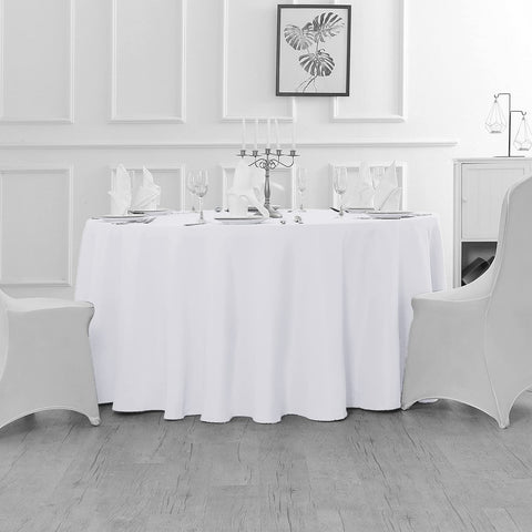 Fokitut durable polyester tablecloth offering easy cleaning for busy family dinners.