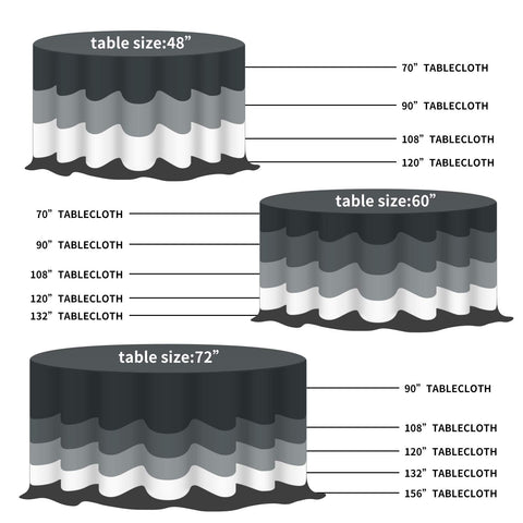 Fokitut round 90-inch tablecloth wrinkle-free finish maintains neat settings.