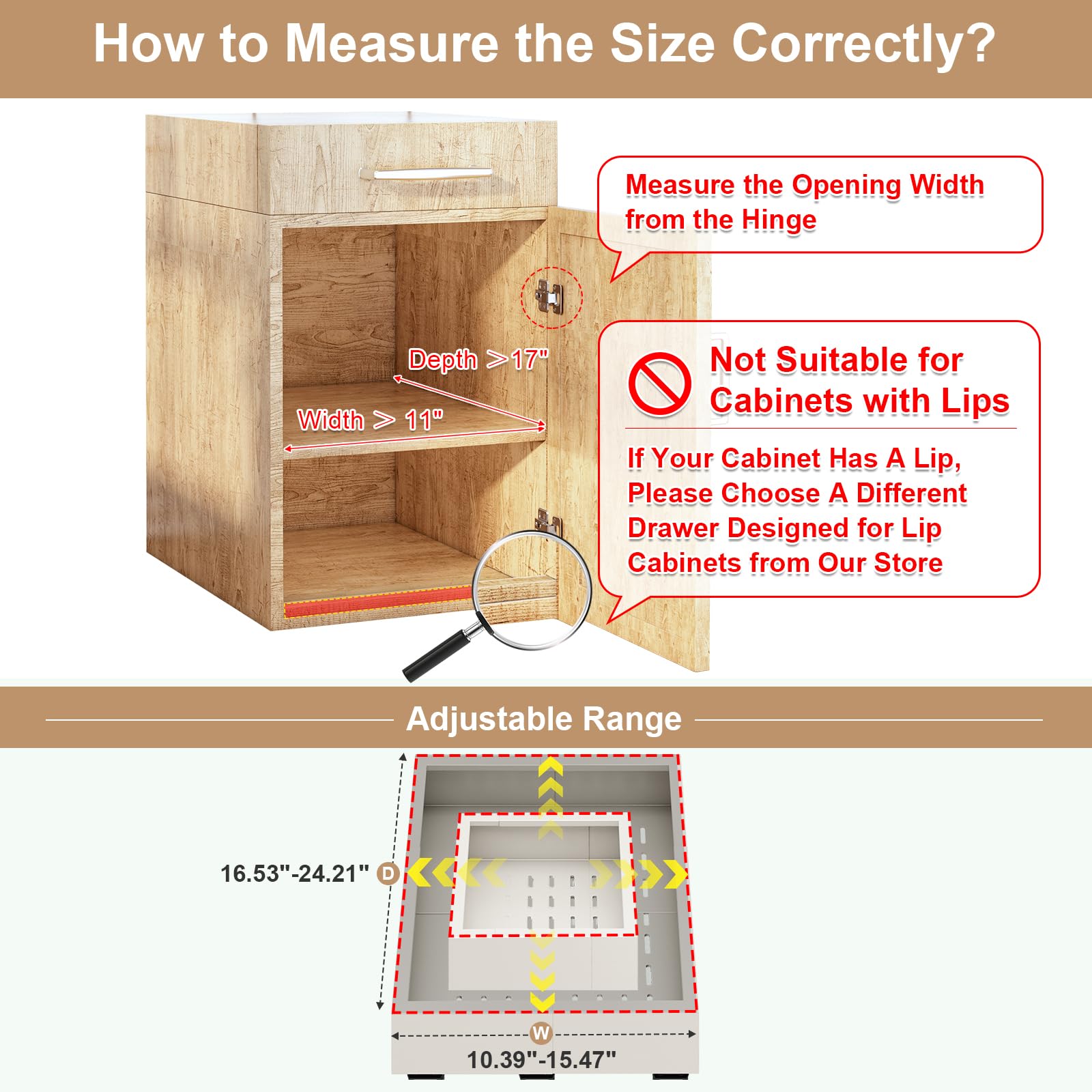 Fokyfok adhesive pull-out drawer installs without drilling, saving time and mess