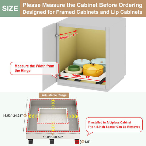 Fokyfok pull-out cabinet organizer designed for deep cabinet access and visibility.